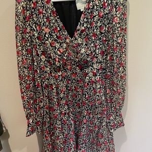 Kate Spade Black and Pink Floral Dress